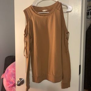 Tan long sleeve cute shirt